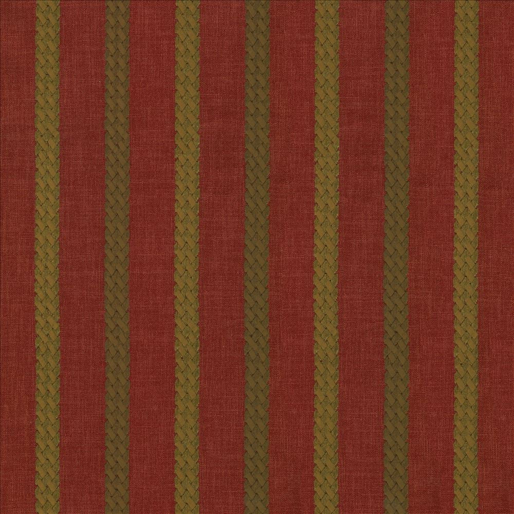 Celtic Stripe Crimson by Kasmir Fabric 1443 100% Polyester Embroidery 100% Rayon INDIA 25,000 Wyzenbeek Double Rubs Horizontal: 4 2/8 inches and Vertical: 4/8 inches 54 - 55 - Fabric Carolina -