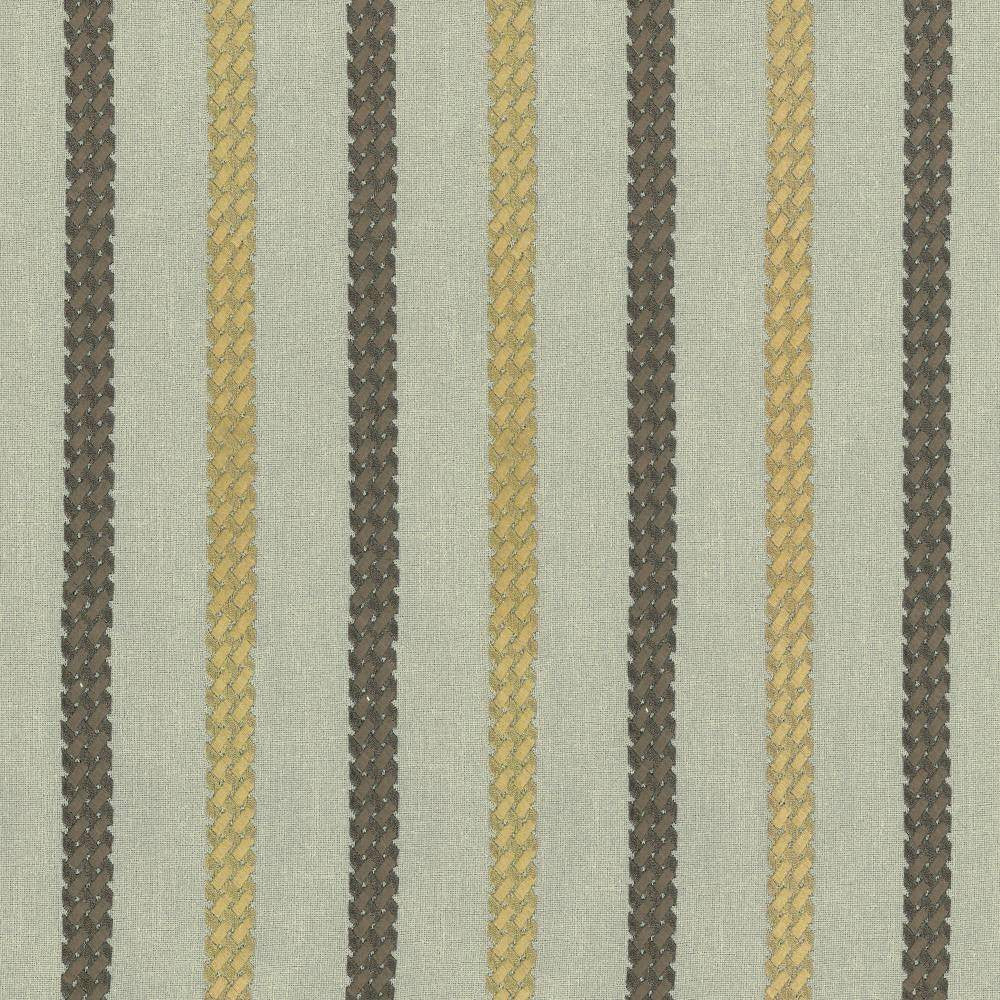 Celtic Stripe Porcelain by Kasmir Fabric 1443 100% Polyester Embroidery Contents 100% Rayon INDIA 25,000 Wyzenbeek Double Rubs H: 4 2/8 inches, V:4/8 inches 54 - 55 - Fabric Carolina - Kasmir