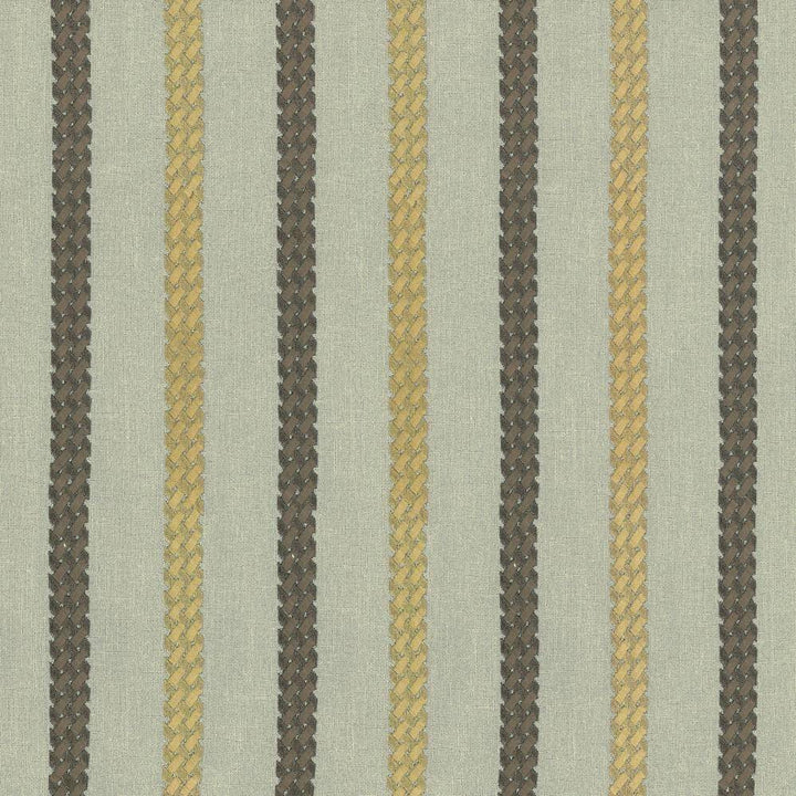 Celtic Stripe Porcelain by Kasmir Fabric 1443 100% Polyester Embroidery Contents 100% Rayon INDIA 25,000 Wyzenbeek Double Rubs H: 4 2/8 inches, V:4/8 inches 54 - 55 - Fabric Carolina - Kasmir