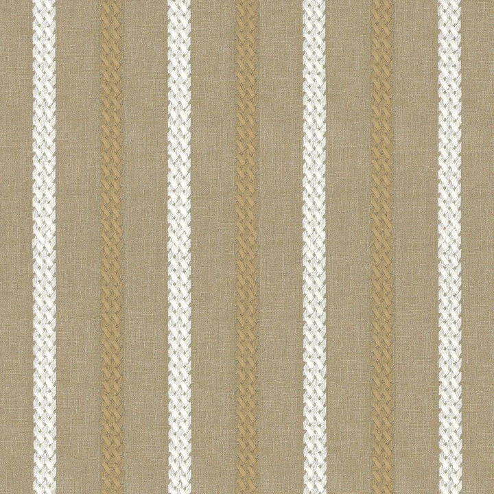 Celtic Stripe Taupe by Kasmir Fabric 1443 100% Polyester Embroidery Contents 100% Rayon INDIA 25,000 Wyzenbeek Double Rubs H: 4 2/8 inches, V:4/8 inches 54 - 55 - Fabric Carolina - Kasmir