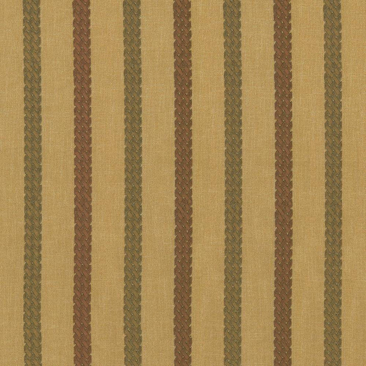 Celtic Stripe Topaz by Kasmir Fabric 1443 100% Polyester Embroidery Contents 100% Rayon INDIA 25,000 Wyzenbeek Double Rubs H: 4 2/8 inches, V:4/8 inches 54 - 55 - Fabric Carolina - Kasmir