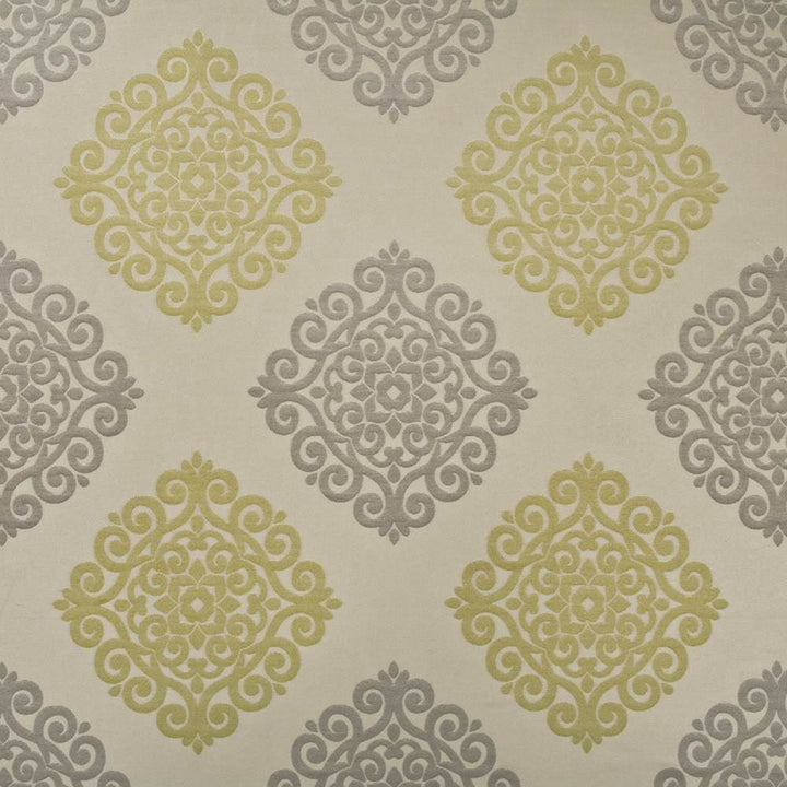 Ceylon Damask Endive by Kasmir Fabric 1406 65% Rayon
35% Polyester
 CHINA </p><p>Repeat: Horizontal: 14 6/8 inches and Vertical: 15 6/8 inches 58 - Fabric Carolina -