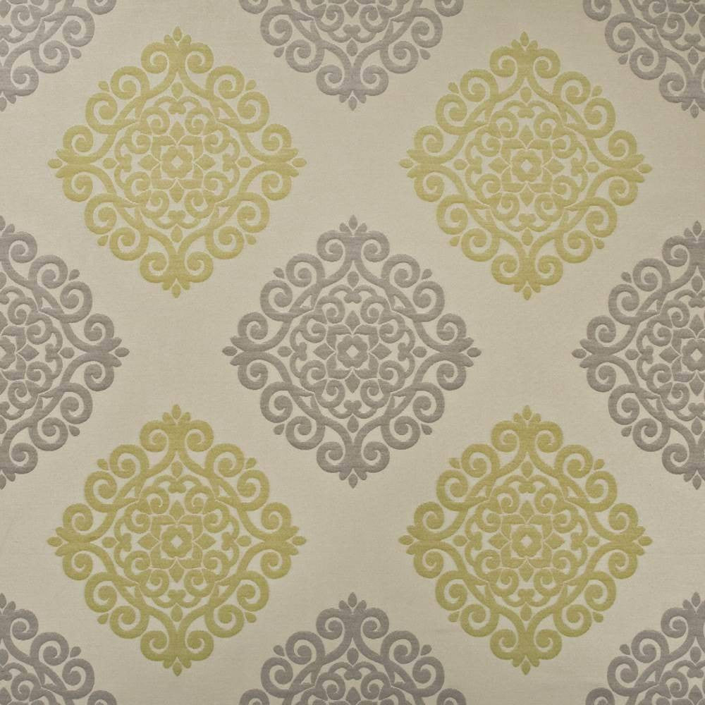 Ceylon Damask Endive by Kasmir Fabric 1406 65% Rayon 35% Polyester CHINA 15,000 Wyzenbeek Double Rubs H: 14 6/8 inches, V:15 6/8 inches 58 - Fabric Carolina - Kasmir