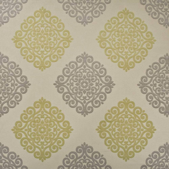 Ceylon Damask Endive by Kasmir Fabric 1406 65% Rayon 35% Polyester CHINA 15,000 Wyzenbeek Double Rubs H: 14 6/8 inches, V:15 6/8 inches 58 - Fabric Carolina - Kasmir