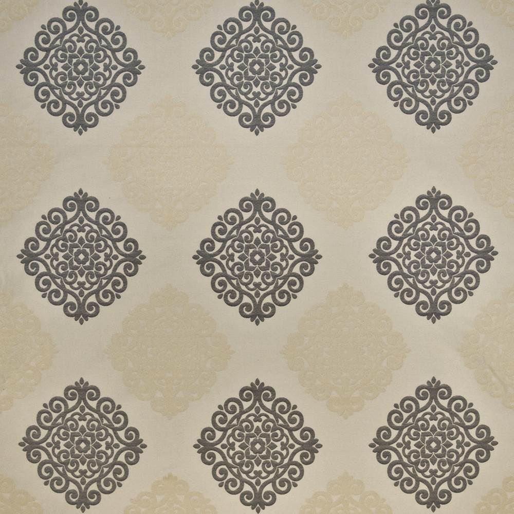 Ceylon Damask Scrimshaw by Kasmir Fabric 1405 65% Rayon 35% Polyester CHINA 15,000 Wyzenbeek Double Rubs Horizontal: 14 6/8 inches and Vertical: 15 6/8 inches 58 - Fabric Carolina -