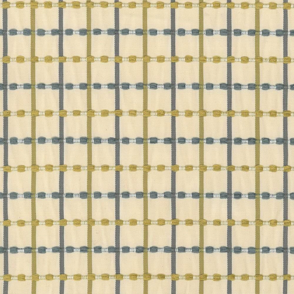 Cha Cha Check Seaglass  by Kasmir Fabric See sample 100% Polyester
 CHINA 24,000 Wyzenbeek Double Rubs </p><p>Repeat: Horizontal: 2 inches and Vertical: 2 inches 54  - Fabric Carolina -
