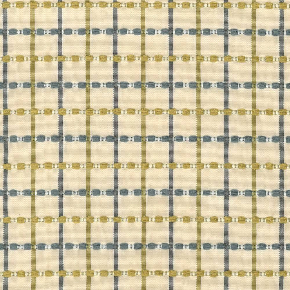 Cha Cha Check Seaglass by Kasmir Fabric 5073 100% Polyester CHINA 24,000 Wyzenbeek Double Rubs H: 2 inches, V:2 inches 54 - Fabric Carolina - Kasmir