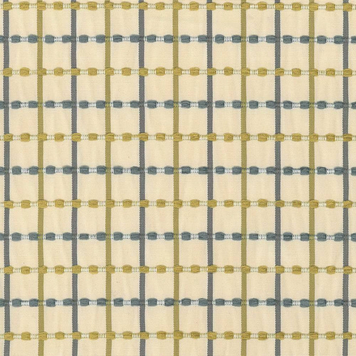 Cha Cha Check Seaglass by Kasmir Fabric 5073 100% Polyester CHINA 24,000 Wyzenbeek Double Rubs H: 2 inches, V:2 inches 54 - Fabric Carolina - Kasmir