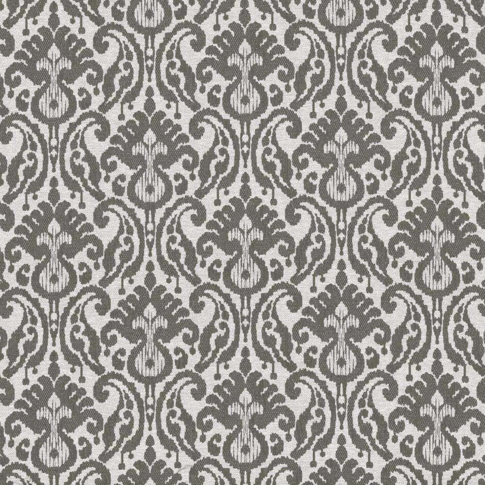 Chaibasa Slate by Kasmir Fabric 5113 66% Polyester 34% Cotton INDIA 30,000 Martindale Cycles H: 13 4/8 inches, V:12 4/8 inches 53 - 55 - Fabric Carolina - Kasmir