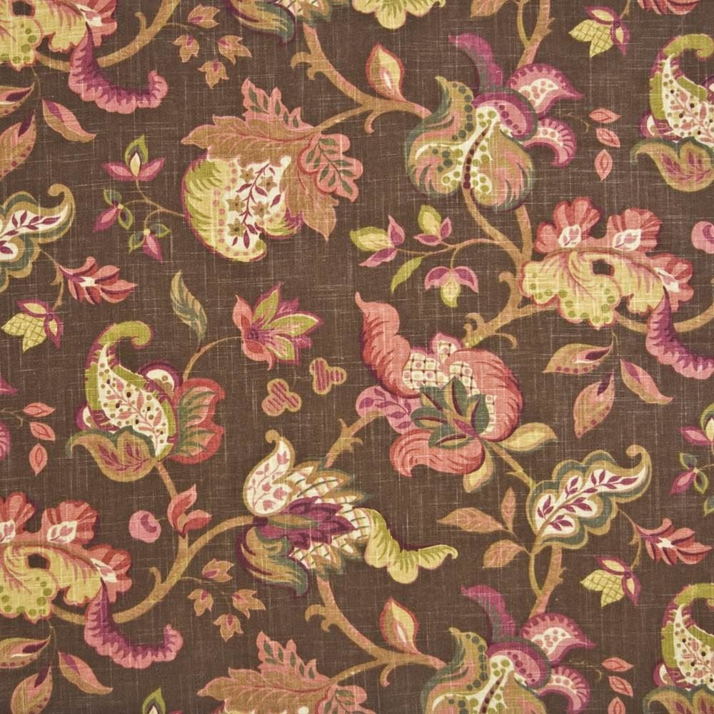 Chalcott Garden Chocolate by Kasmir Fabric 1370 55% Viscose
45% Flax
 CHINA 9,000 Wyzenbeek Double Rubs Horizontal: 27 inches and Vertical: 27 inches 54 - Fabric Carolina -