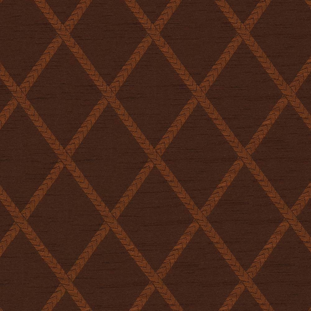 Chambers Trellis Copper by Kasmir Fabric 1412 100% Polyester CHINA Not Tested H: 3 6/8 inches, V:5 2/8 inches 61 - 62 - Fabric Carolina - Kasmir