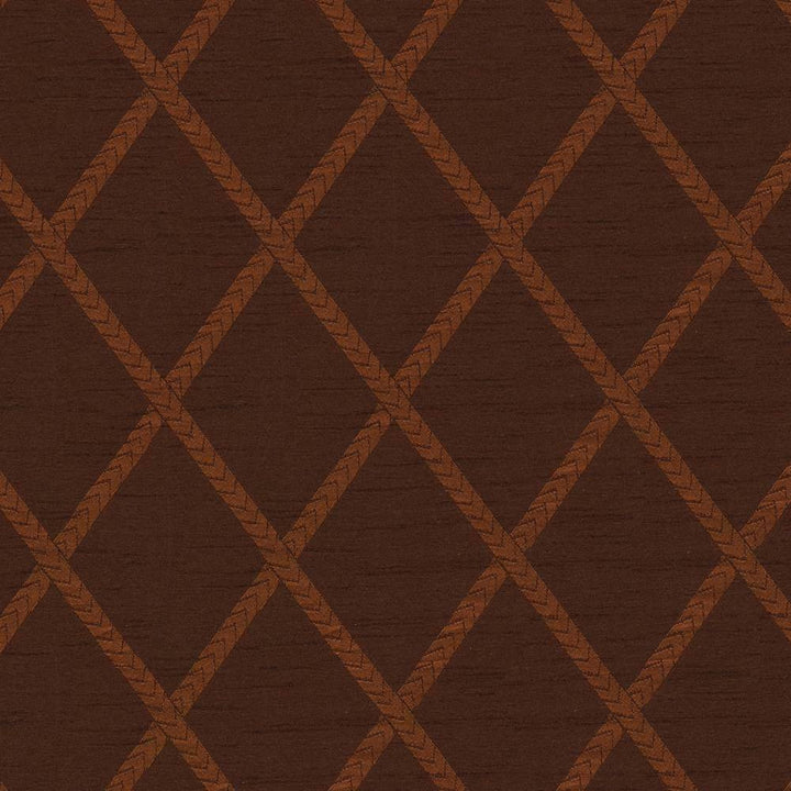 Chambers Trellis Copper by Kasmir Fabric 1412 100% Polyester CHINA Not Tested H: 3 6/8 inches, V:5 2/8 inches 61 - 62 - Fabric Carolina - Kasmir