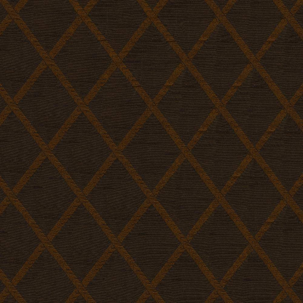 Chambers Trellis Espresso by Kasmir Fabric 1412 100% Polyester CHINA Not Tested H: 3 6/8 inches, V:5 2/8 inches 61 - 62 - Fabric Carolina - Kasmir