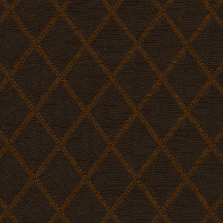 Chambers Trellis Espresso by Kasmir Fabric 1412 100% Polyester CHINA Not Tested H: 3 6/8 inches, V:5 2/8 inches 61 - 62 - Fabric Carolina - Kasmir