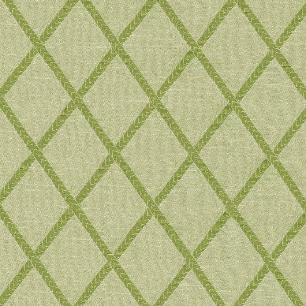 Chambers Trellis Kiwi  by Kasmir Fabric See sample 100% Polyester
 CHINA Not Tested </p><p>Repeat: Horizontal: 3 6/8 inches and Vertical: 5 2/8 inches 61  - Fabric Carolina -