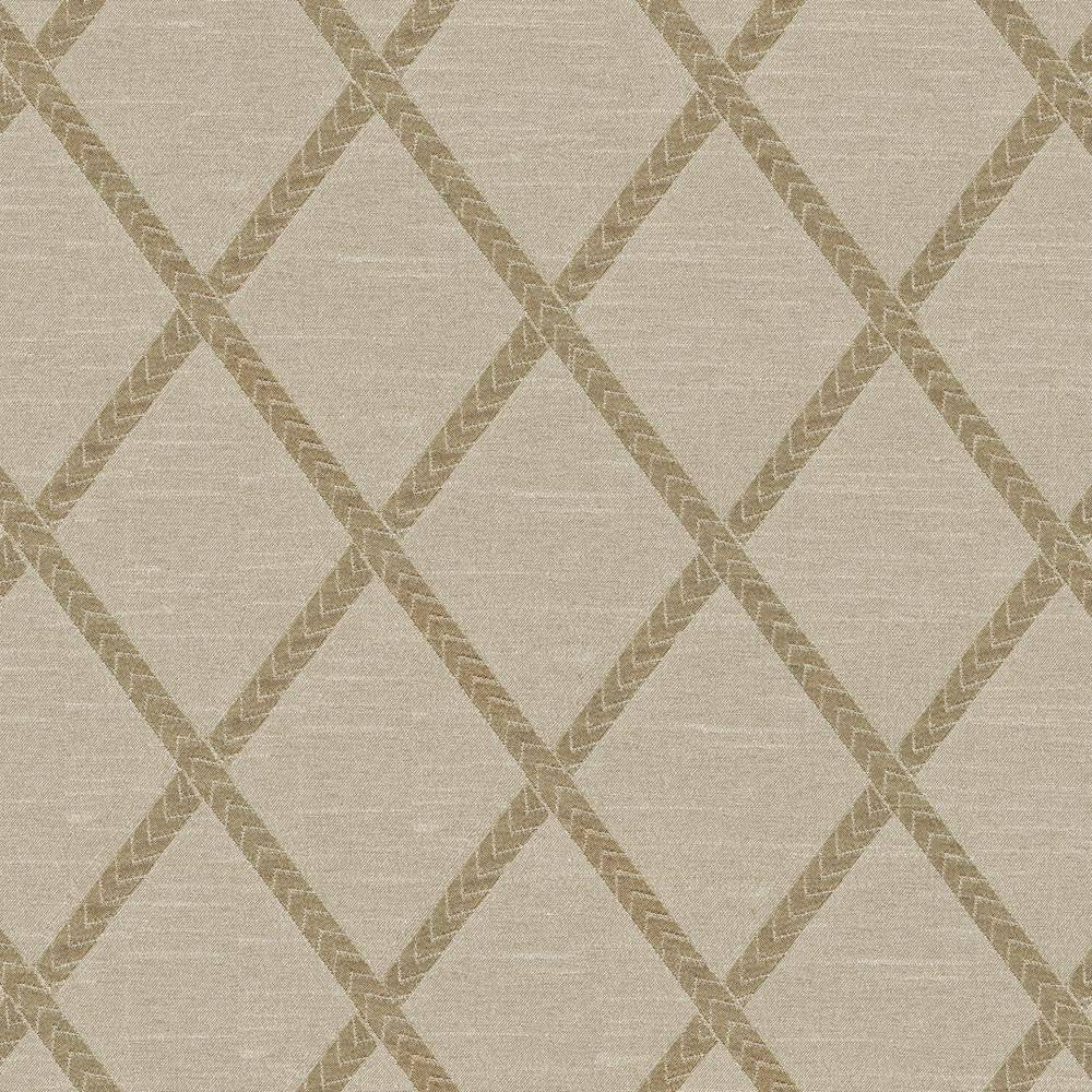 Chambers Trellis Sandstone by Kasmir Fabric 1412 100% Polyester CHINA Not Tested H: 3 6/8 inches, V:5 2/8 inches 61 - 62 - Fabric Carolina - Kasmir