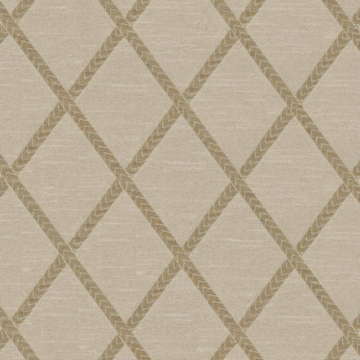 Chambers Trellis Sandstone by Kasmir Fabric 1412 100% Polyester CHINA Not Tested H: 3 6/8 inches, V:5 2/8 inches 61 - 62 - Fabric Carolina - Kasmir