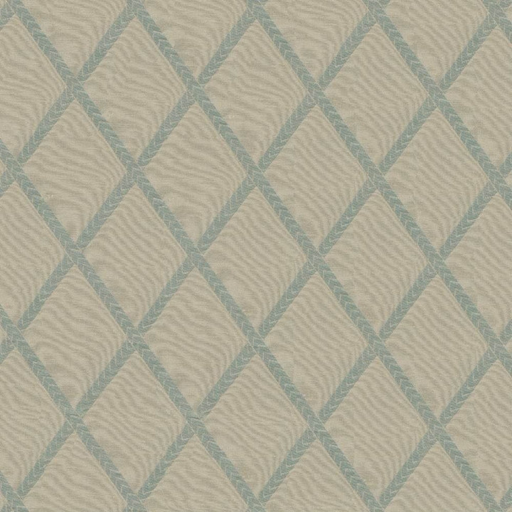 Chambers Trellis Seaspray  by Kasmir Fabric See sample 100% Polyester
 CHINA Not Tested </p><p>Repeat: Horizontal: 3 6/8 inches and Vertical: 5 2/8 inches 61  - Fabric Carolina -
