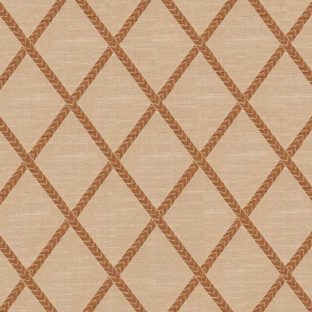 Chambers Trellis Spice by Kasmir Fabric 1412 100% Polyester
 CHINA Not Tested Horizontal: 3 6/8 inches and Vertical: 5 2/8 inches 61 - Fabric Carolina -