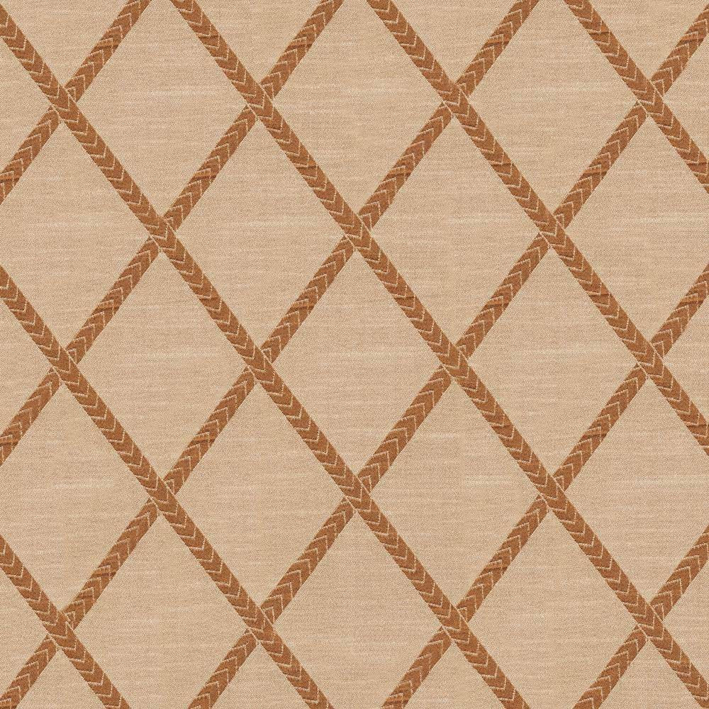 Chambers Trellis Spice by Kasmir Fabric 1412 100% Polyester CHINA Not Tested H: 3 6/8 inches, V:5 2/8 inches 61 - 62 - Fabric Carolina - Kasmir