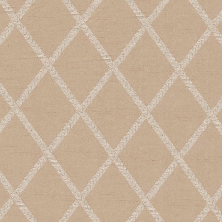 Chambers Trellis Straw by Kasmir Fabric 1412 100% Polyester CHINA Not Tested Horizontal: 3 6/8 inches and Vertical: 5 2/8 inches 61 - 62 - Fabric Carolina -