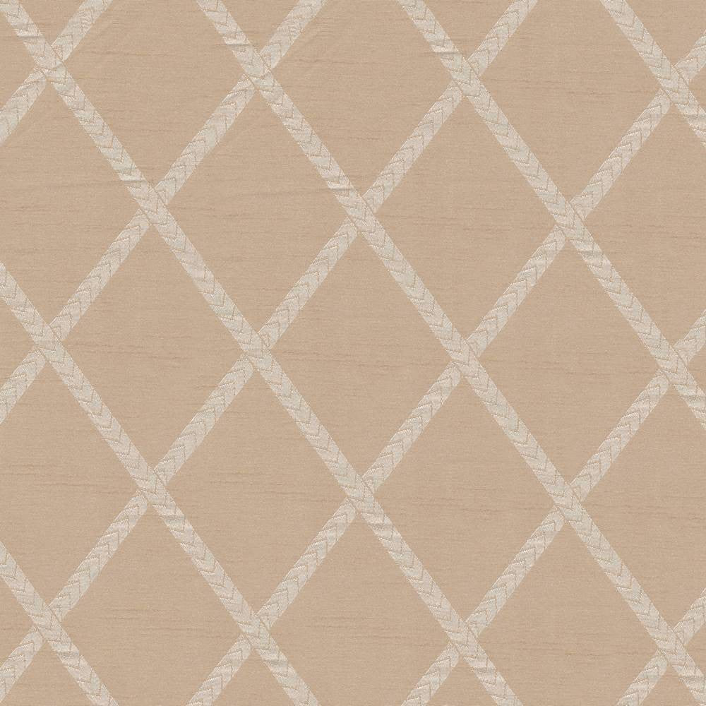 Chambers Trellis Straw by Kasmir Fabric 1412 100% Polyester CHINA Not Tested H: 3 6/8 inches, V:5 2/8 inches 61 - 62 - Fabric Carolina - Kasmir