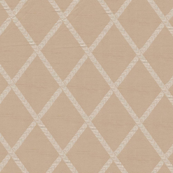 Chambers Trellis Straw by Kasmir Fabric 1412 100% Polyester CHINA Not Tested H: 3 6/8 inches, V:5 2/8 inches 61 - 62 - Fabric Carolina - Kasmir
