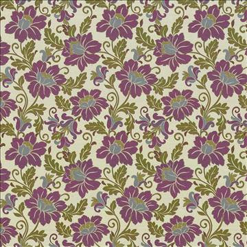 Chambord Garden Orchid by Kasmir Fabric 1418 100% Polyester CHINA 12,000 Wyzenbeek Double Rubs H: 14 4/8 inches, V: 20 4/8 inches 57 - 58 - Fabric Carolina - Kasmir