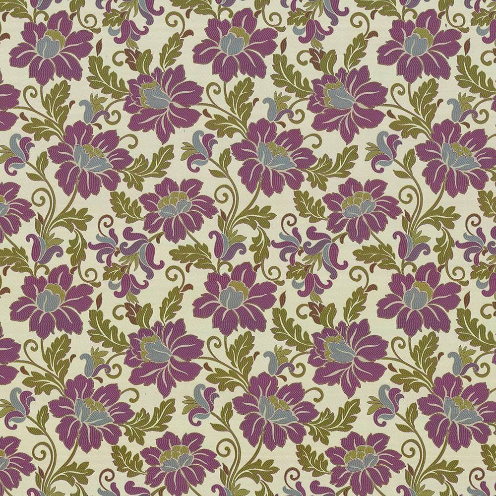 Chambord Garden Orchid by Kasmir Fabric 1418 100% Polyester CHINA 12,000 Wyzenbeek Double Rubs H: 14 4/8 inches, V:20 4/8 inches 57 - 58 - Fabric Carolina - Kasmir