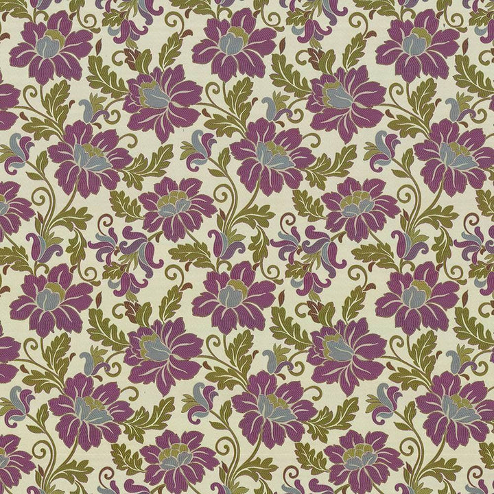 Chambord Garden Orchid by Kasmir Fabric 1418 100% Polyester CHINA 12,000 Wyzenbeek Double Rubs H: 14 4/8 inches, V:20 4/8 inches 57 - 58 - Fabric Carolina - Kasmir