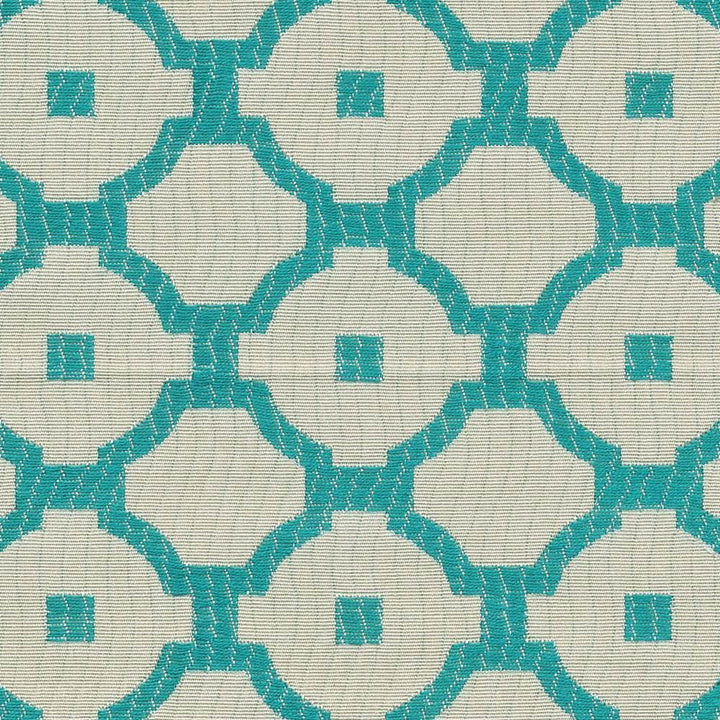 Chang Trellis Turquoise by Kasmir Fabric 1406 60% Rayon
40% Polyester
 CHINA 25,000 Wyzenbeek Double Rubs Horizontal: 2 inches and Vertical: 1 6/8 inches 54 - Fabric Carolina -