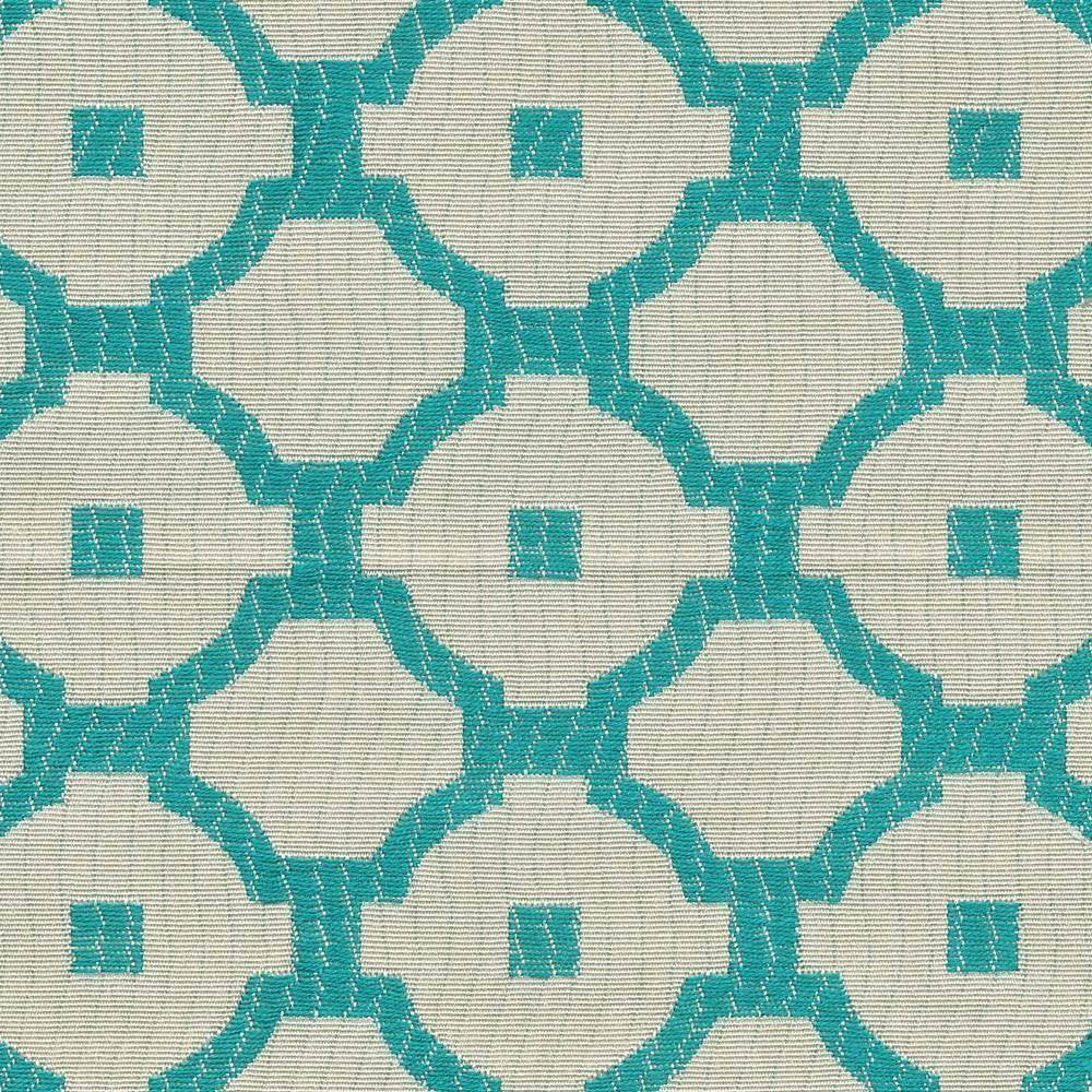 Chang Trellis Turquoise by Kasmir Fabric 1406 60% Rayon 40% Polyester CHINA 25,000 Wyzenbeek Double Rubs H: 2 inches, V:1 6/8 inches 54 - Fabric Carolina - Kasmir
