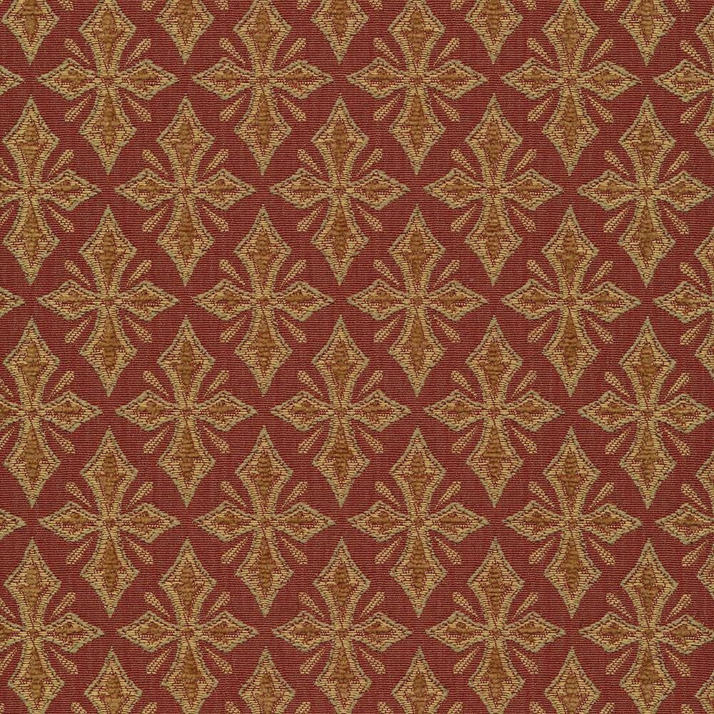 Chartwell Crest Spice by Kasmir Fabric 8005 55% Polyester
45% Rayon
 CHINA </p><p>Repeat: Horizontal: 1 6/8 inches and Vertical: 2 5/8 inches 54 - Fabric Carolina -