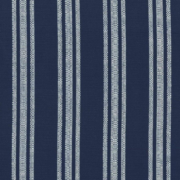 Chastain Stripe Marine by Kasmir Fabric 1436 80% Cotton 20% Polyester USA 12,000 Wyzenbeek Double Rubs H: 5 2/8 inches, V:N/A 54 - 57 - Fabric Carolina - Kasmir