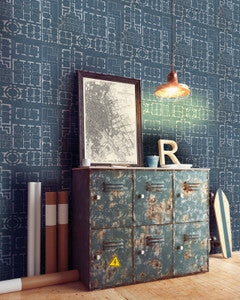 CHATEAU Bleu Wallpaper (WP20026) by Mind The Gap