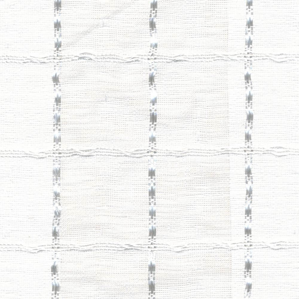 Checkerboard White by Kasmir Fabric 5012 100% Polyester CHINA Not Tested Horizontal: 1 1/8 inches and Vertical: 1 1/8 inches 116 - Fabric Carolina -