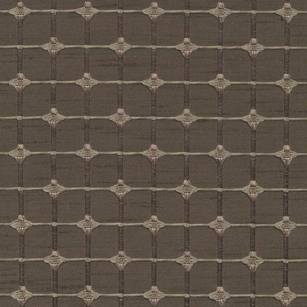Checklist Truffle by Kasmir Fabric 1386 100% Polyester INDIA 47,000 Wyzenbeek Double Rubs H: 1 2/8 inches, V:1 2/8 inches 51 - 54 - Fabric Carolina - Kasmir