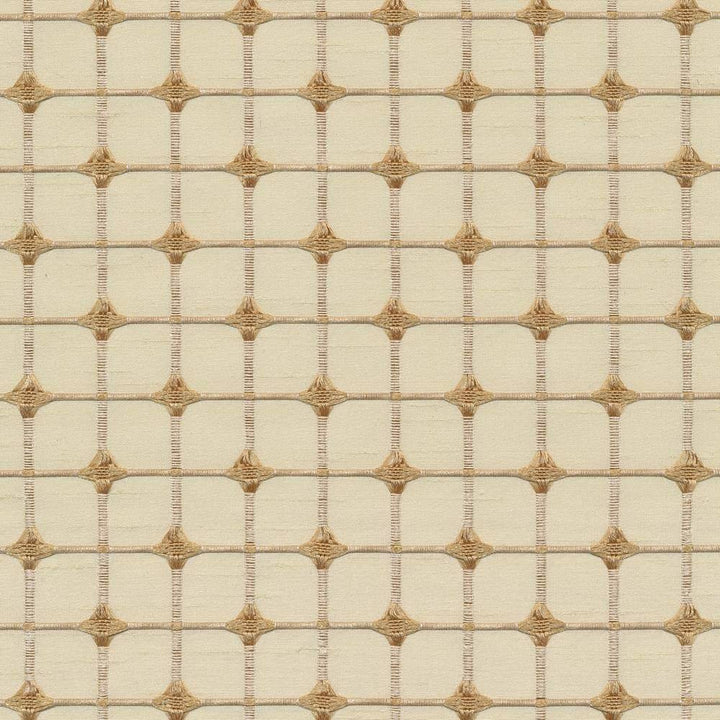 Checklist Vanilla by Kasmir Fabric 1383 100% Polyester INDIA 47,000 Wyzenbeek Double Rubs H: 1 2/8 inches, V:1 2/8 inches 51 - 54 - Fabric Carolina - Kasmir