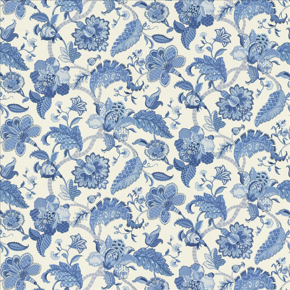 Chelsea Floral Marina by Kasmir Fabric 1467 100% Cotton
 USA </p><p>Repeat: Horizontal: 54 inches and Vertical: 26 6/8 inches 54 - Fabric Carolina -