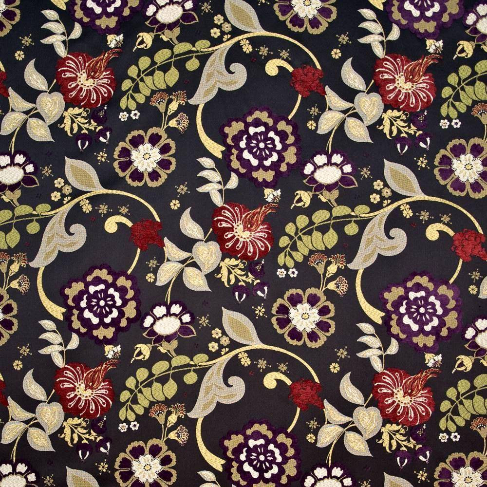 Cherrington Night Blooming by Kasmir Fabric 1397 59% Polyester 41% Rayon CHINA 21,000 Wyzenbeek Double Rubs H: 28 3/8 inches, V:40 2/8 inches 54 - 56 - Fabric Carolina - Kasmir