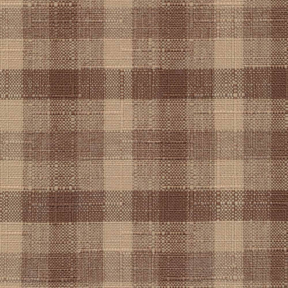 Chesapeake Check Maple by Kasmir Fabric 1375 100% Polyester TAIWAN Not Tested H: 2 inches, V:2 1/8 inches 54 - 55 - Fabric Carolina - Kasmir