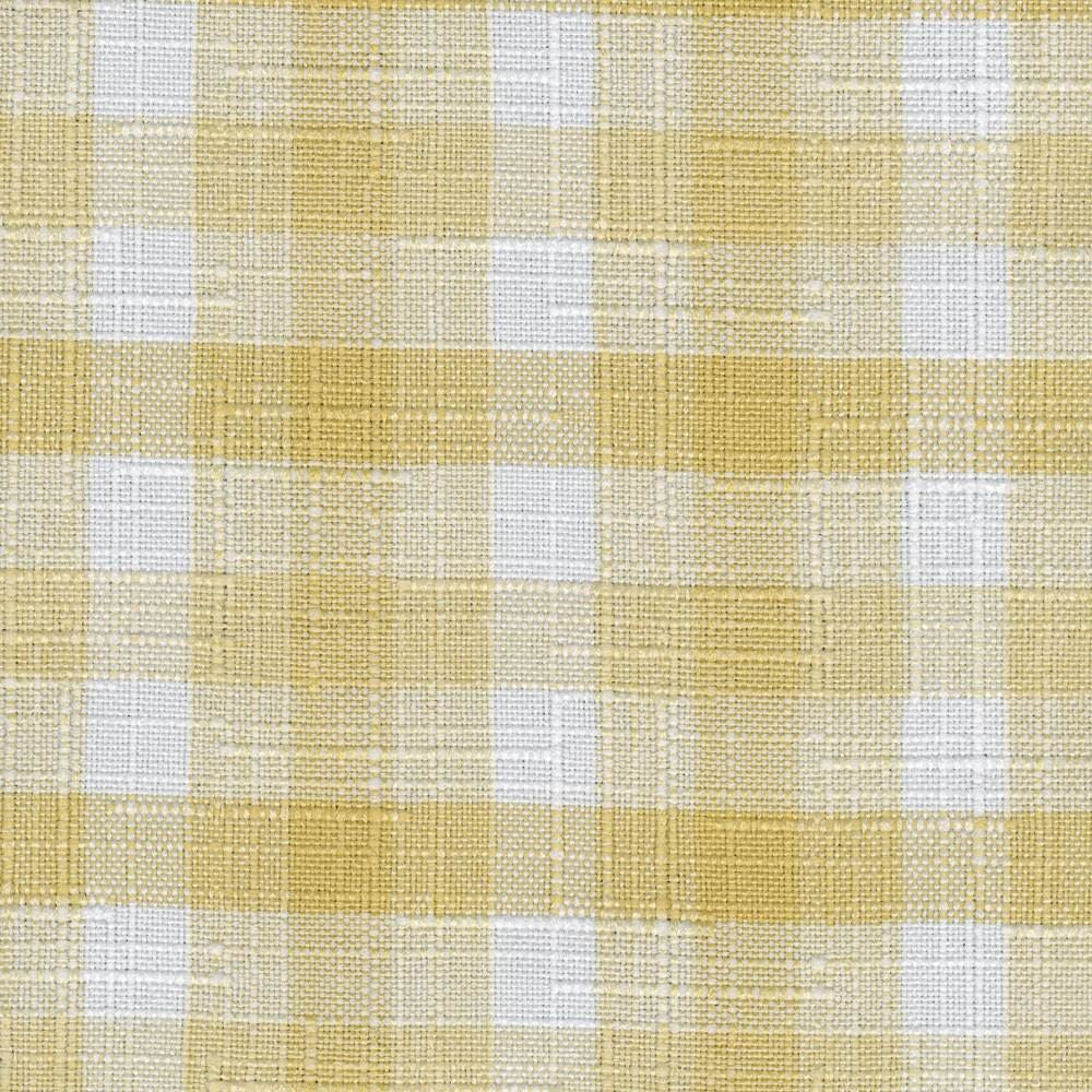 Chesapeake Check Sunshine  by Kasmir Fabric See sample 100% Polyester
 TAIWAN Not Tested </p><p>Repeat: Horizontal: 2 inches and Vertical: 2 1/8 inches 54  - Fabric Carolina -