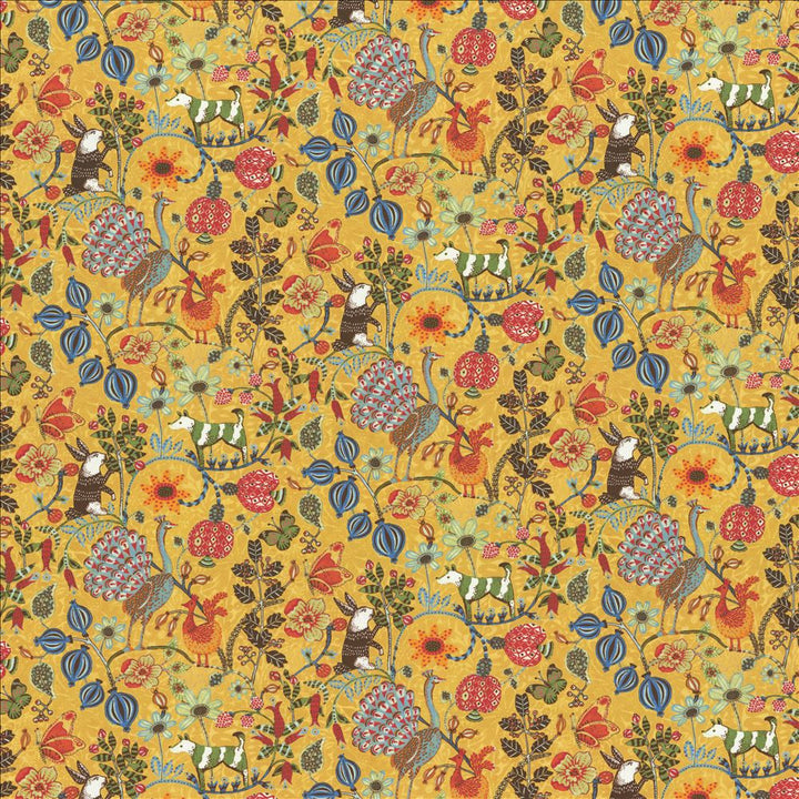 Chessford Gold by Kasmir Fabric 1468 100% Cotton
 INDIA </p><p>Repeat: Horizontal: 27 3/8 inches and Vertical: 16 5/8 inches 54 - Fabric Carolina -