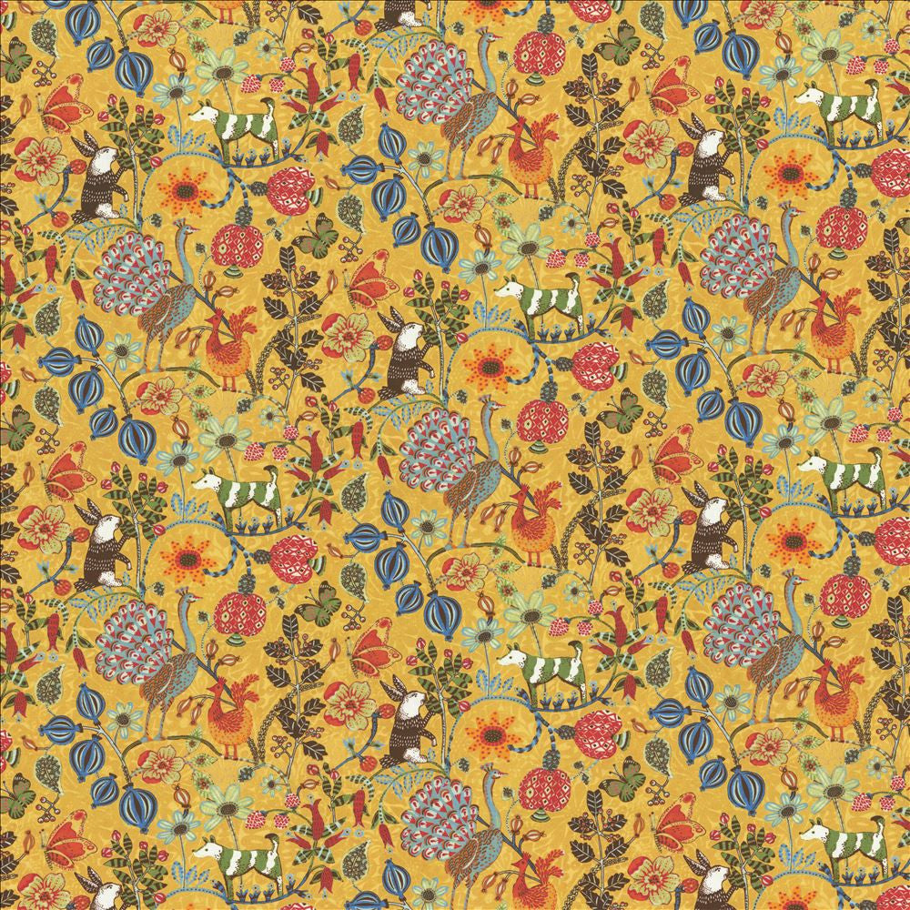 Chessford Gold by Kasmir Fabric 1468 100% Cotton
 INDIA </p><p>Repeat: Horizontal: 27 3/8 inches and Vertical: 16 5/8 inches 54 - Fabric Carolina -