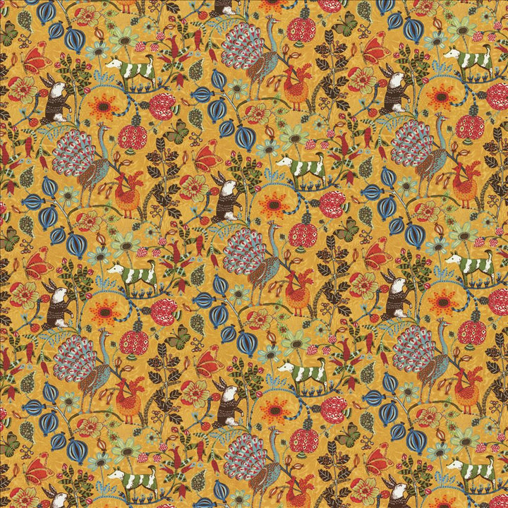 Chessford Gold by Kasmir Fabric 1468 100% Cotton
 INDIA </p><p>Repeat: Horizontal: 27 3/8 inches and Vertical: 16 5/8 inches 54 - Fabric Carolina -