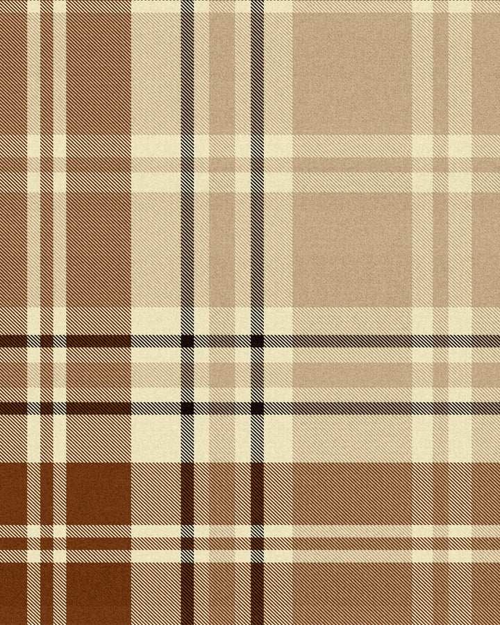 CHESTERFIELD PLAID Cappuccino Wallpaper (WP30080) by Mind The Gap | WP30080 | WOODSTOCK '69 LIFESTYLE COLLECTION | 1 roll x 20.5 x 393.7 in | 0.52m / 20.5in | 10m / 393.7in | 5.20mp | 50cm / 19.6in | Brown, Taupe | Satin Matte | Paste the wall | 1-roll in a box | Fabric Carolina | https://www.fabriccarolina.com/