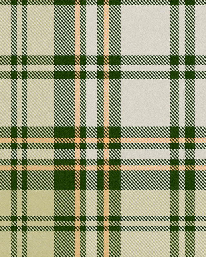 CHESTERFIELD PLAID Juniper Wallpaper (WP30079) by Mind The Gap | WP30079 | WOODSTOCK '69 LIFESTYLE COLLECTION | 1 roll x 20.5 x 393.7 in | 0.52m / 20.5in | 10m / 393.7in | 5.20mp | 50cm / 19.6in | Green, Taupe, Yellow | Satin Matte | Paste the wall | 1-roll in a box | Fabric Carolina | https://www.fabriccarolina.com/