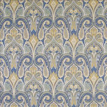 Cheverny Sapphire by Kasmir Fabric 1368 100% Cotton PERU 20,000 Wyzenbeek Double Rubs H: 13 4/8 inches, V: 25 2/8 inches 54 - Fabric Carolina - Kasmir