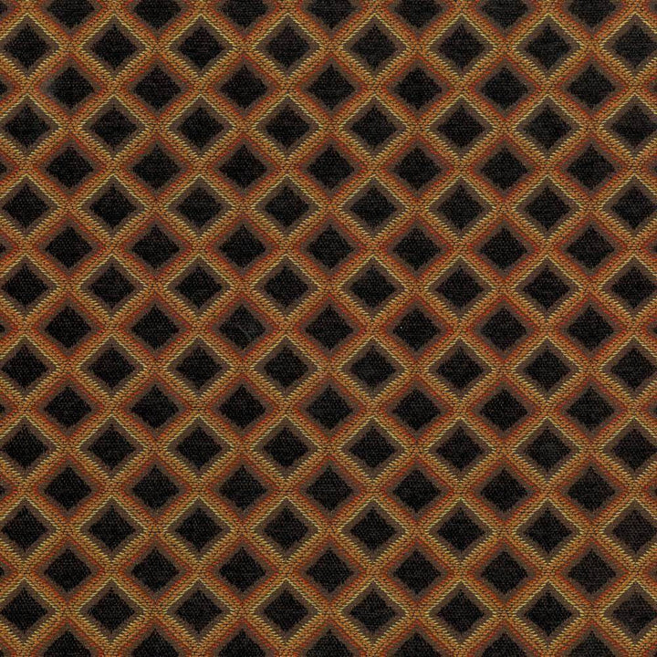 Chevot Diamond Black by Kasmir Fabric 8000 68% Rayon 32% Polyester CHINA 30,000 Wyzenbeek Double Rubs H: 1 4/8 inches, V:1 4/8 inches 54 - 56 - Fabric Carolina - Kasmir