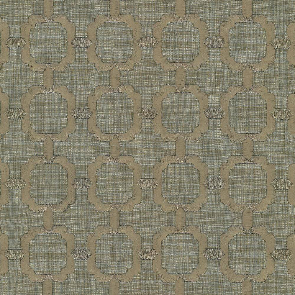 Chignon Estuary by Kasmir Fabric 1442 65% Cotton 35% Polyester Embroidery Contents 100% Rayon INDIA 3,000 Wyzenbeek Double Rubs H: 2 1/8 inches, V:2 inches 51 - 55 - Fabric Carolina - Kasmir